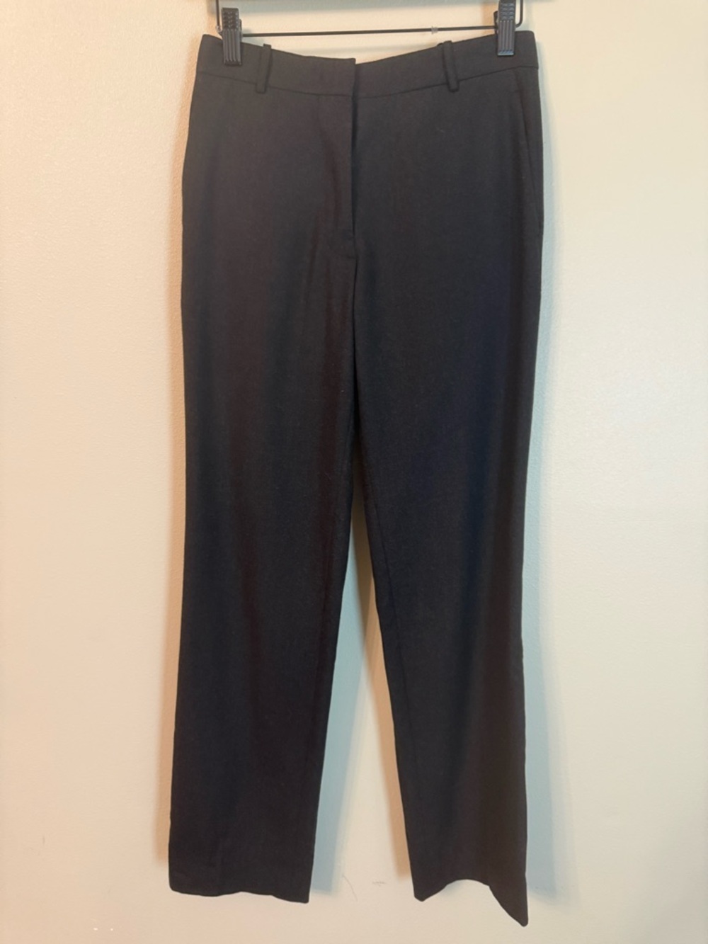 Jil Sander Tailor Made Wool Trousers Black Straight Leg Italy Size 2 - Picture 3 of 7